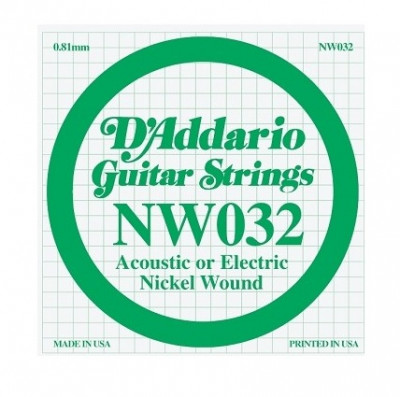 D'Addario NW-032 - отдельная струна для электрогитары