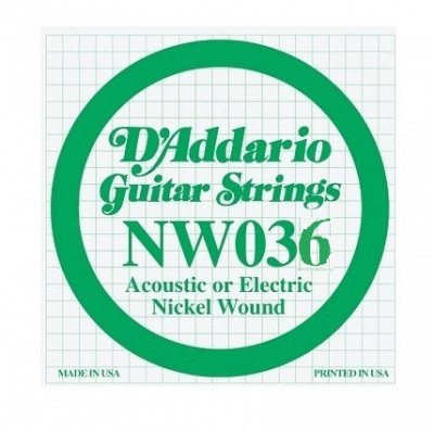 Купить d'addario nw-036 - отдельная струна для электрогитары