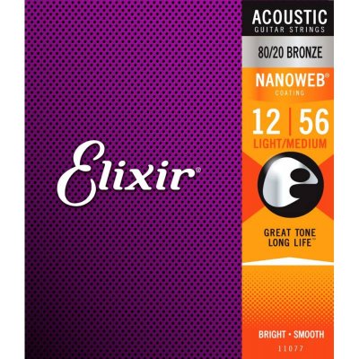 Купить elixir 11077 nanoweb - струны для акустической гитары
