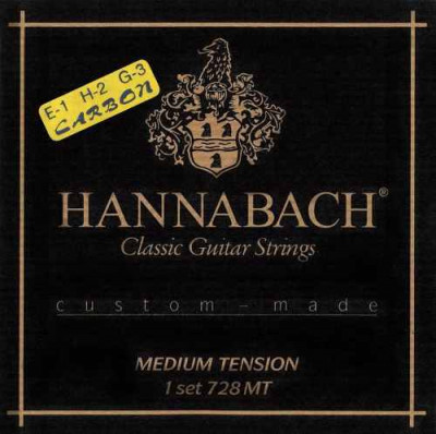 Купить hannabach 728-mtc carbon custom made - струны для классической гитары