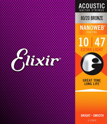 Elixir 11002 NANOWEB - струны для акустической гитары