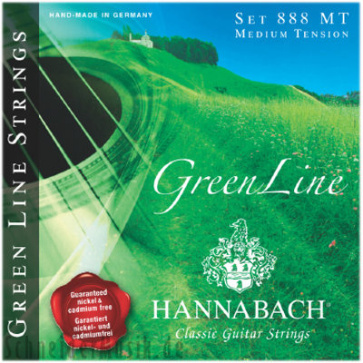 Купить hannabach 888 ht blue greenline - струны для классической гитары