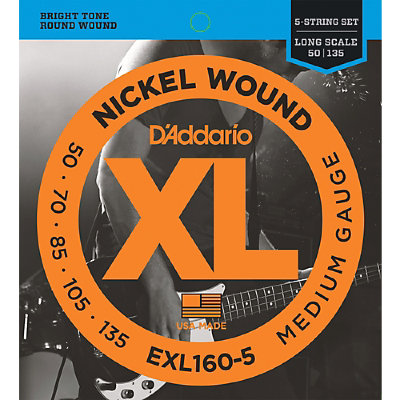 D'ADDARIO EXL160-5 - Струны для 5-ти струнной бас гитары