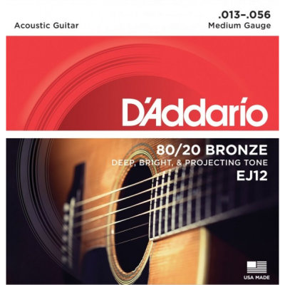 Купить d`addario ej12 - струны для акустической гитары