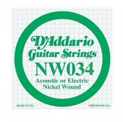 D'Addario NW-034 - отдельная струна для электрогитары