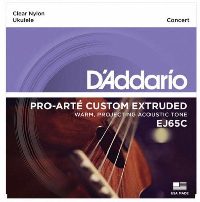D'Addario EJ65C Pro-Arte Custom Extruded - Комплект струн для укулеле концерт