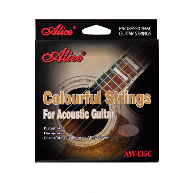 Alice AW435C-SL - Комплект цветных струн для акустической гитары