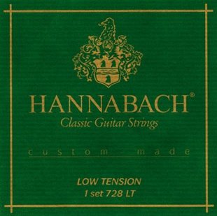 Hannabach 728LT Custom Made Green - струны для классической гитары