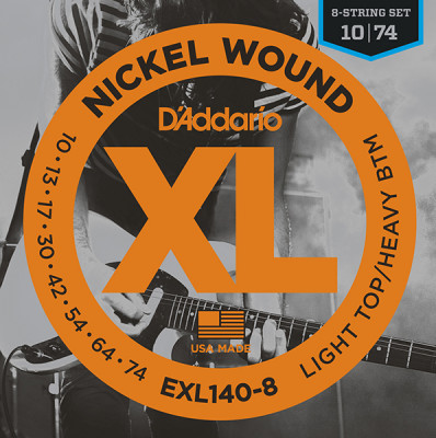 D'Addario EXL140-8 Nickel Wound - струны для 8-ми струнной электрогитары