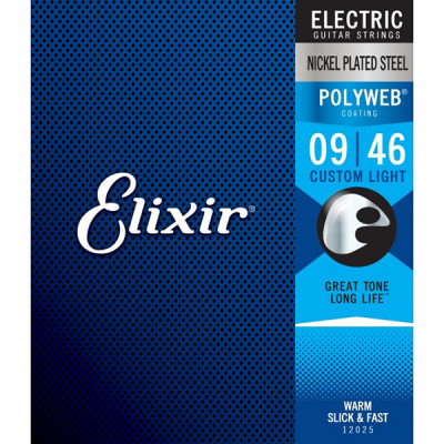 Elixir 12025 POLYWEB - Струны для электрогитары