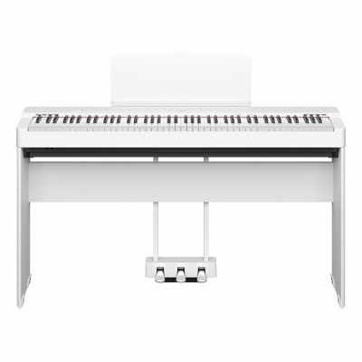 Yamaha P-225-WH-SET Цифровое пианино со стойкой, блоком педалей и банкеткой, цвет белый.