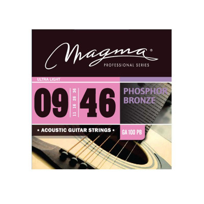 Купить magma strings ga-100pb phosphor bronze - струны для акустической гитары