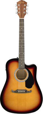 Купить fender fa-125ce sb wn - гитара электроакустическая фендер