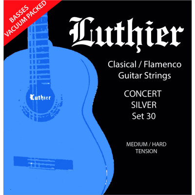 Luthier LU-30 Concert White Silver - Комплект струн для классической гитары
